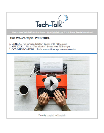 Weekly Tech-Talk Emails