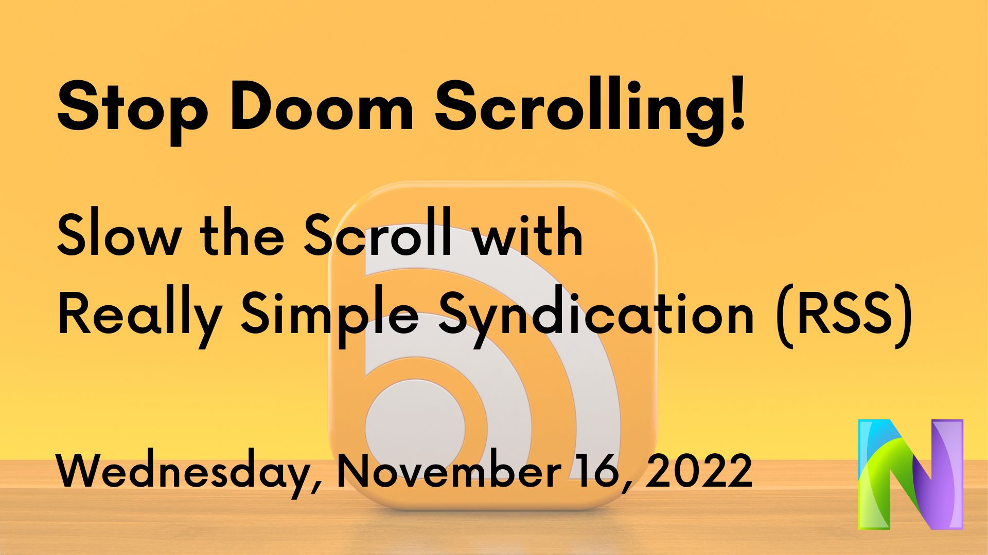 Click to register for Stop Doom Scrolling on November 16