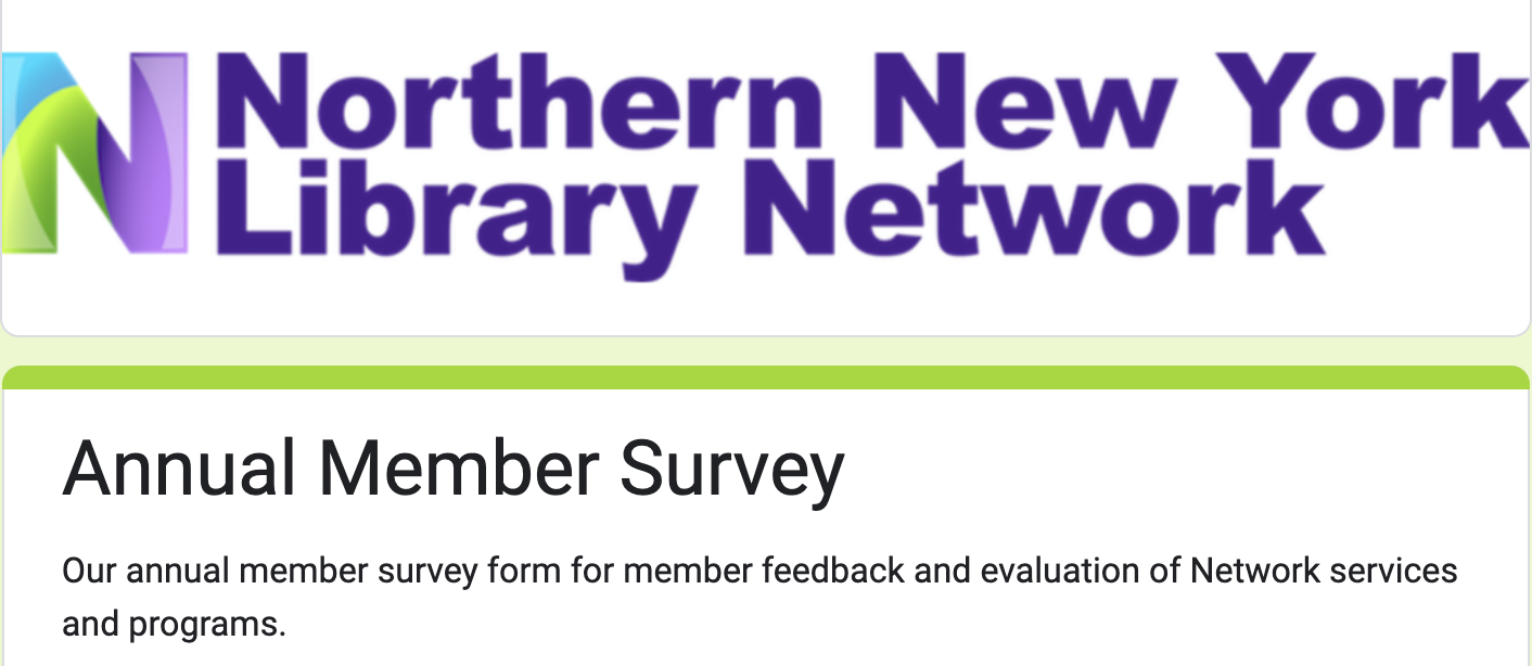 Screenshot of survey header showing logo and the words Annual Member Survey