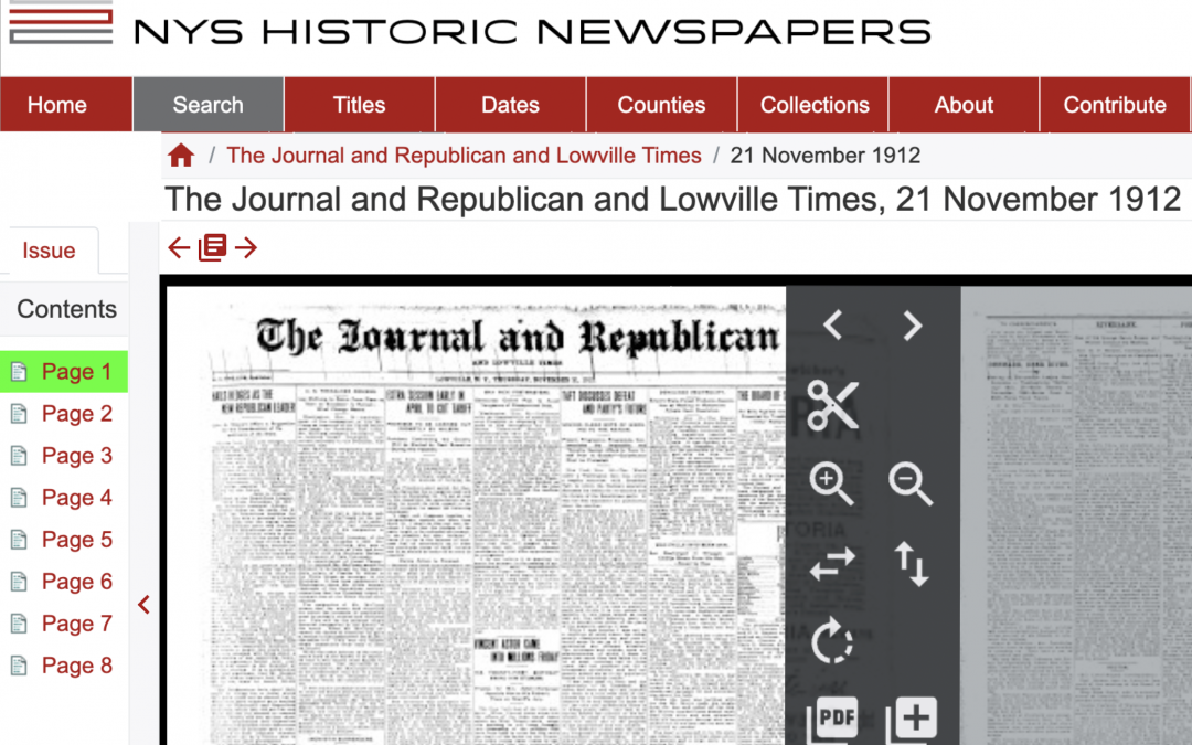 More Tips for Using NYS Historic Newspapers