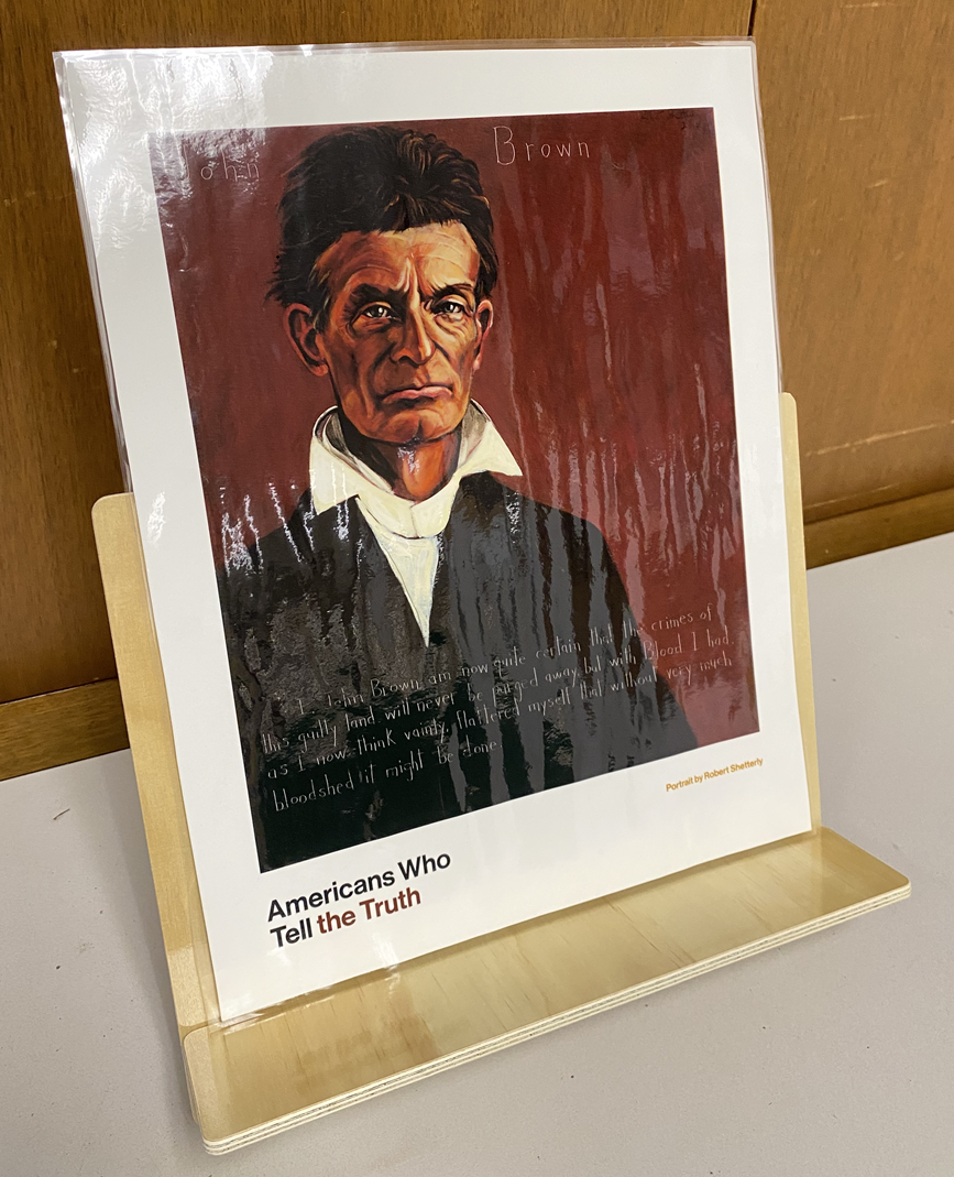 AWTT w stand_small_cropped Print of painting of John Brown, part of the Americans Who Tell the Truth portrait series