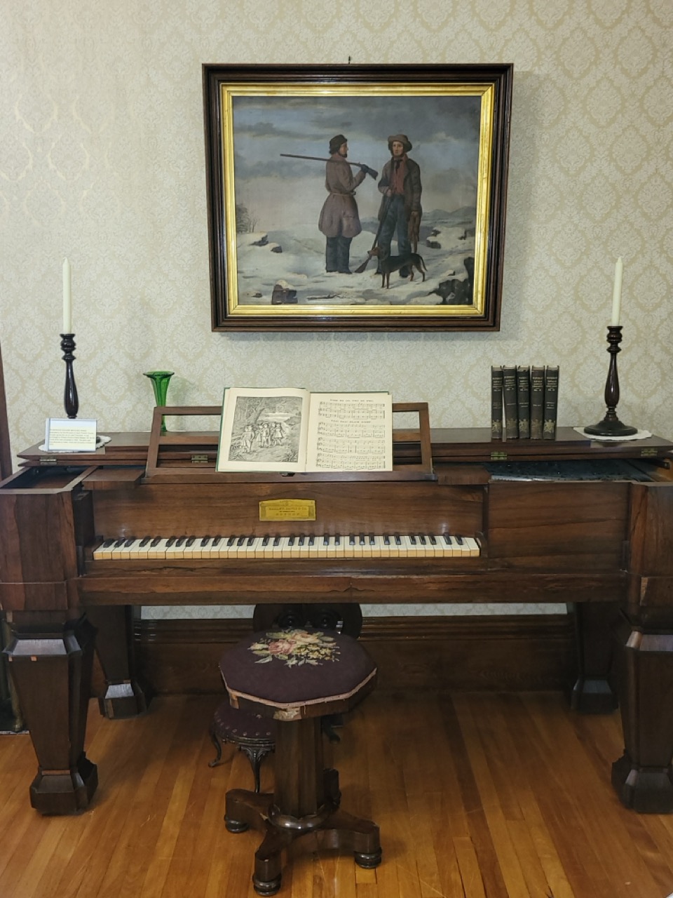 Piano with stool